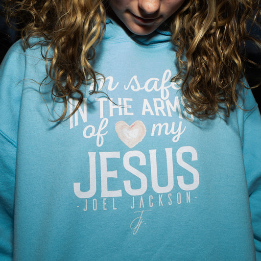 Arms of Jesus Light Blue Hoodie Unisex