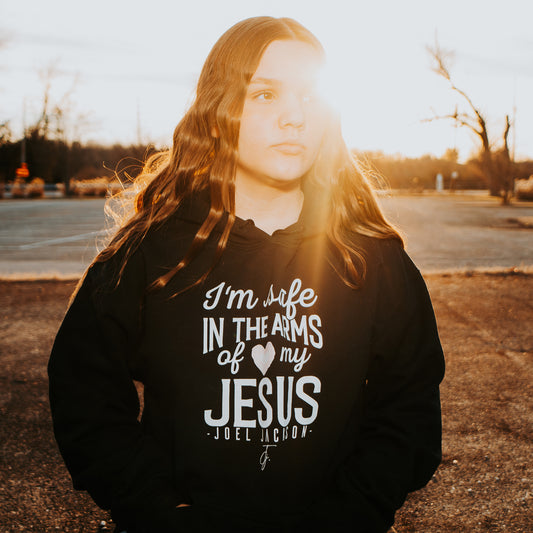 Arms of Jesus Black Hoodie Women's