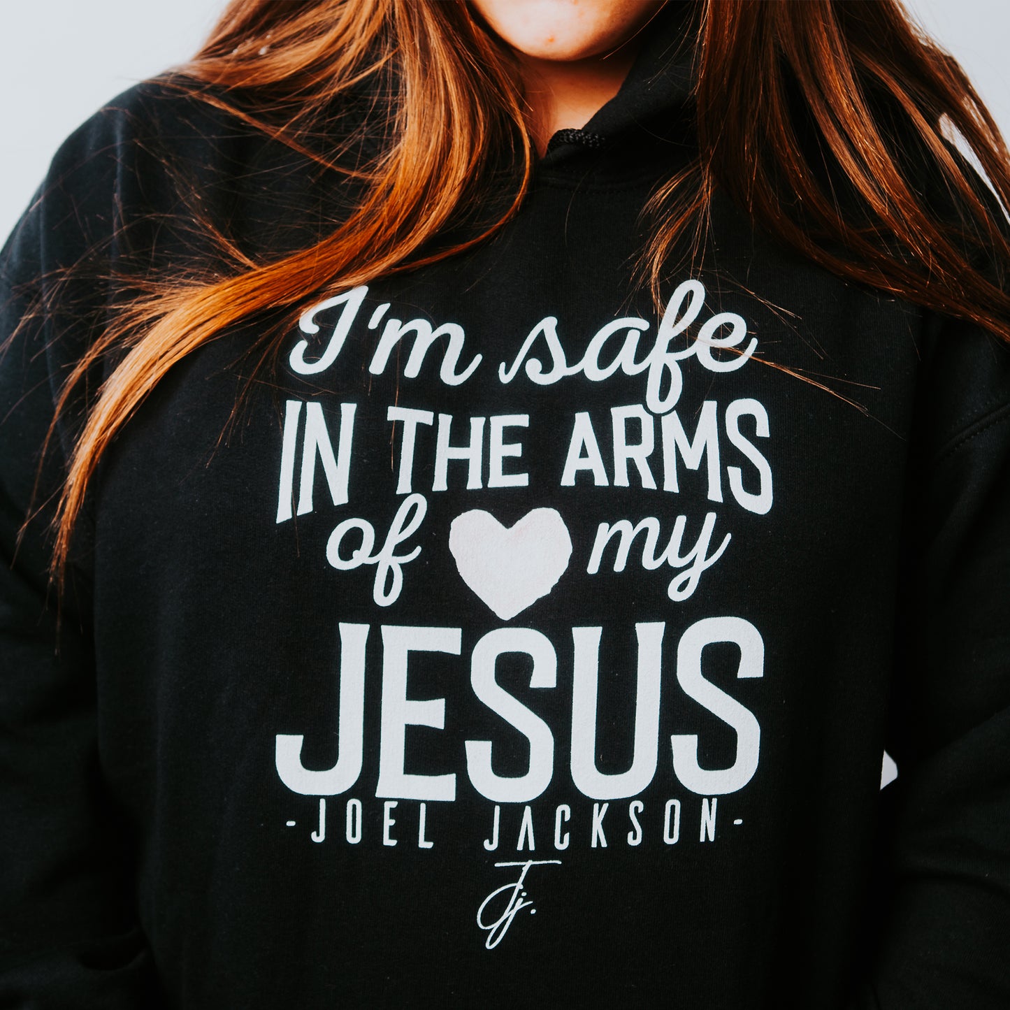 Arms of Jesus Black Hoodie Women's