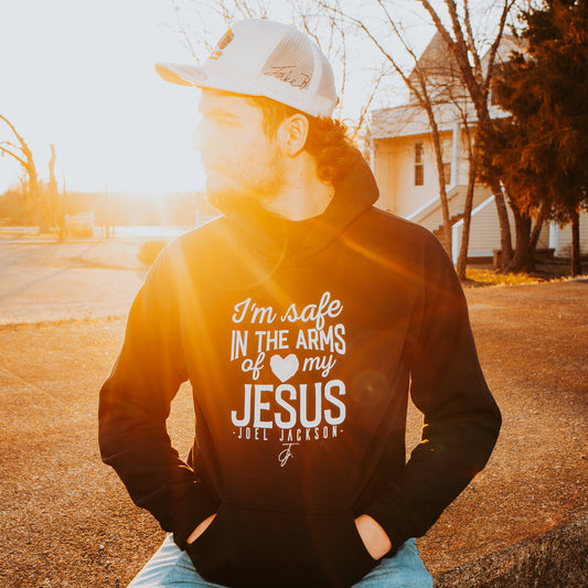 Arms of Jesus Black Hoodie Men's
